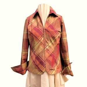 Zipping Tartan Sports Blouse by Coldwater Creek
